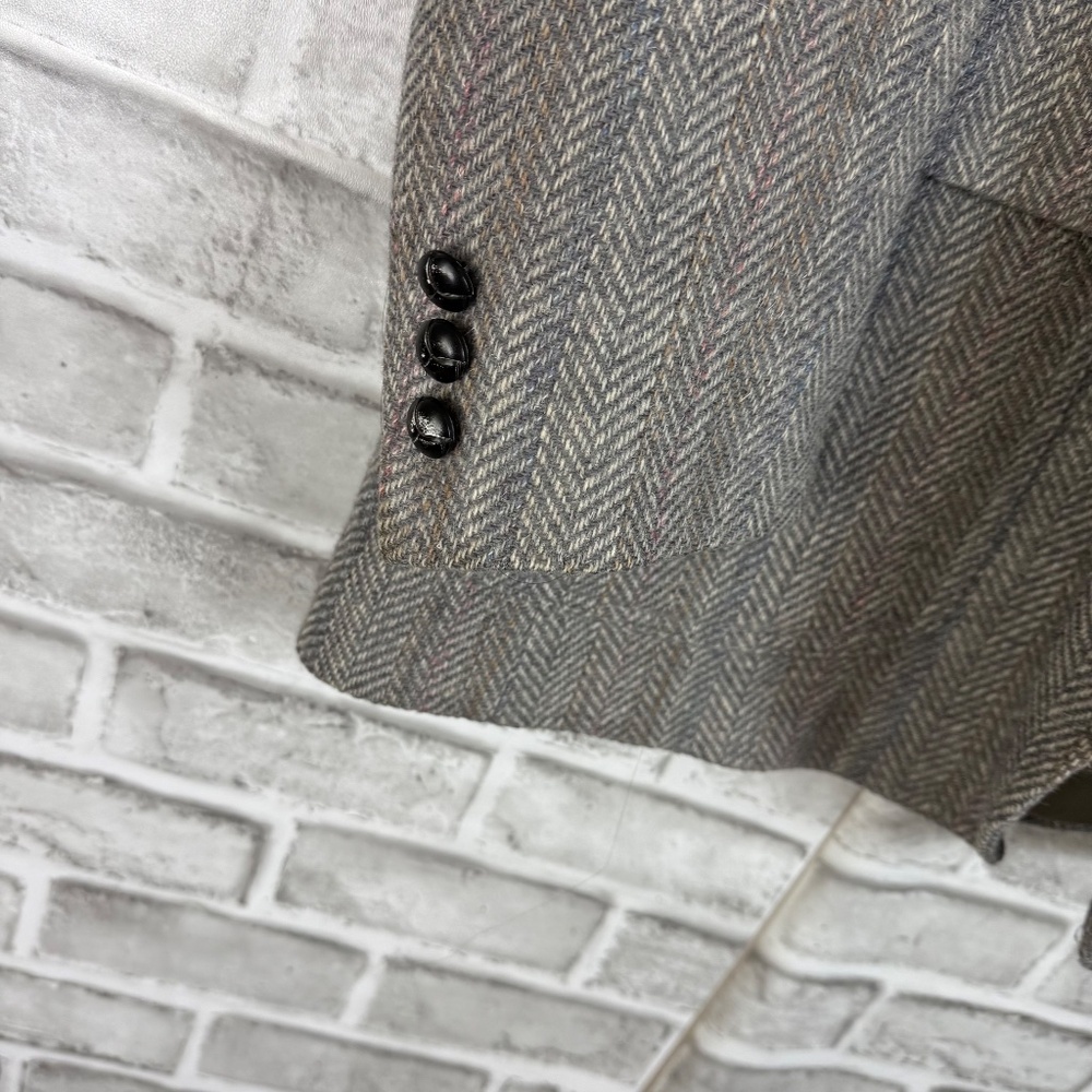 Pendleton Virgin Wool Gray Tweed Herringbone 2 Bu… - image 3